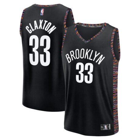 Nic Claxton Brooklyn Nets Fashion7 2025/26 City Edition Fast Break Jersey - Black - Front View