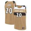 Alex Sarr Washington Wizards Fashion7 2025/26 City Edition Fast Break Jersey - Gold - Front View