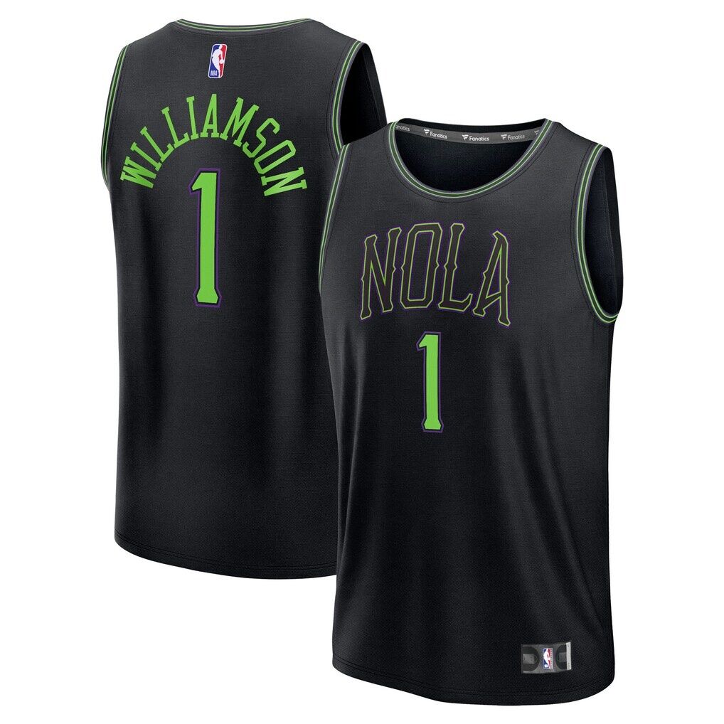 Zion Williamson New Orleans Pelicans Fashion7 Youth Fast Break Jersey - City Edition