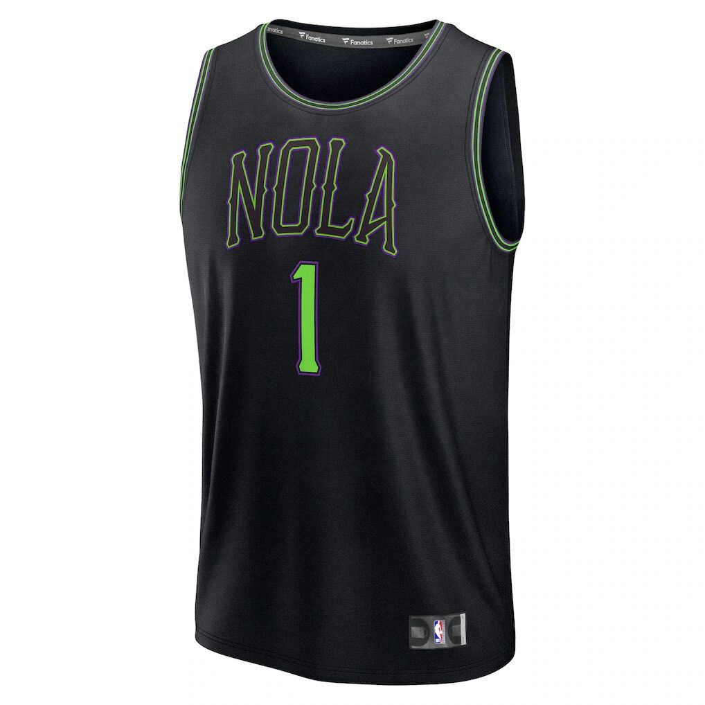 Zion Williamson New Orleans Pelicans Fashion7 Youth Fast Break Jersey - City Edition