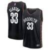 Nic Claxton Brooklyn Nets Fashion7 Youth Fast Break Jersey - Black - Front View