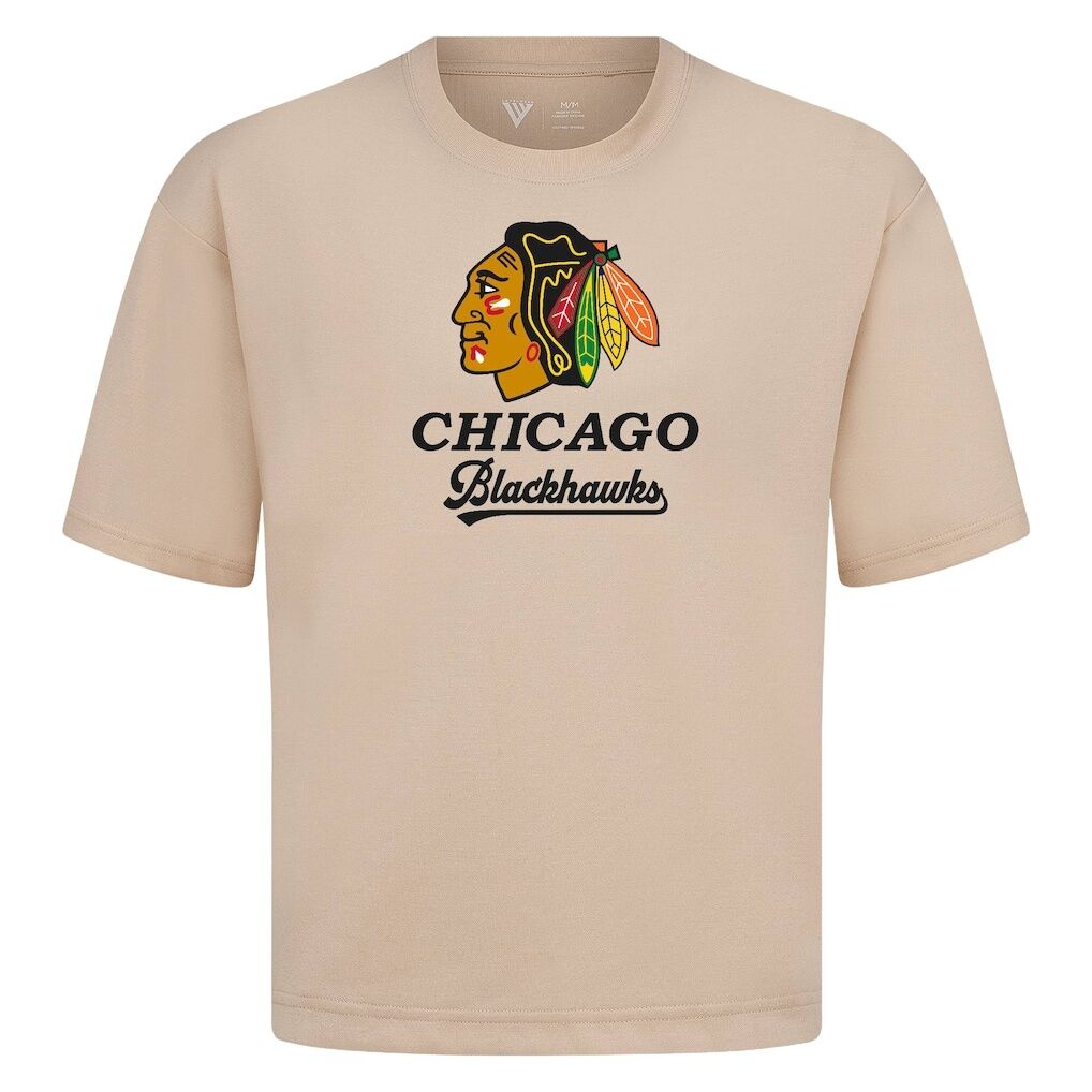 Chicago Blackhawks Levelwear Team Surge Luxe Signature Knit T-Shirt - Khaki