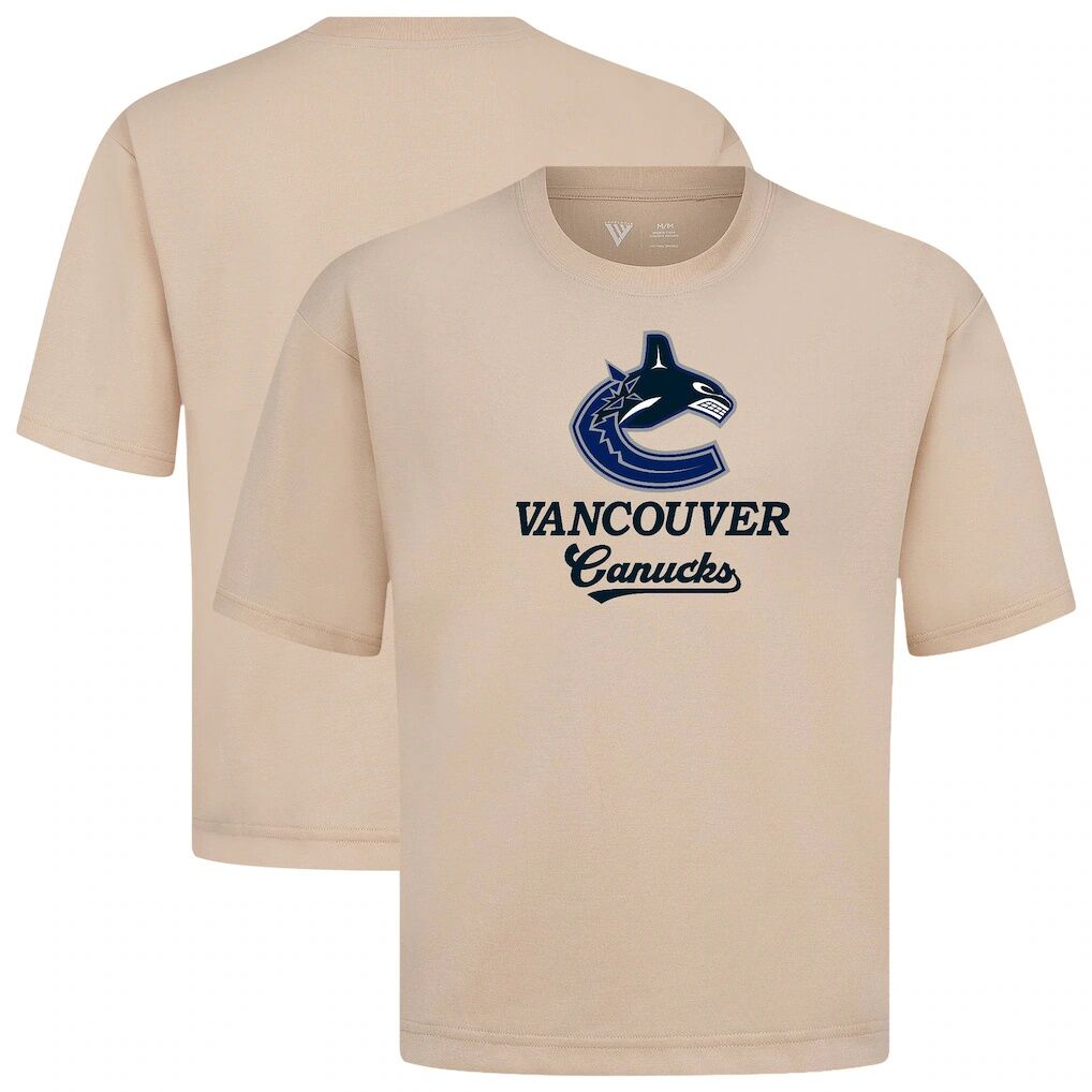 Vancouver Canucks Levelwear Team Surge Luxe Signature Knit T-Shirt - Khaki
