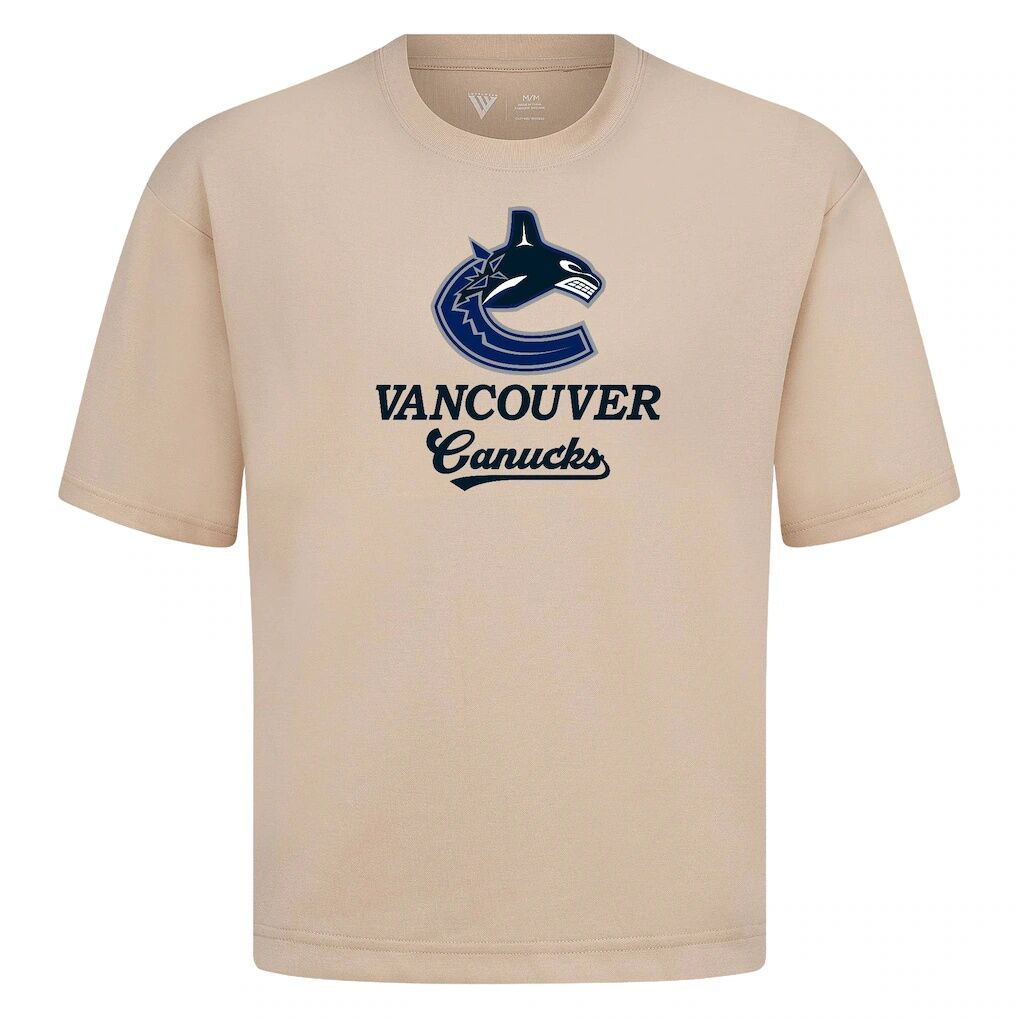 Vancouver Canucks Levelwear Team Surge Luxe Signature Knit T-Shirt - Khaki