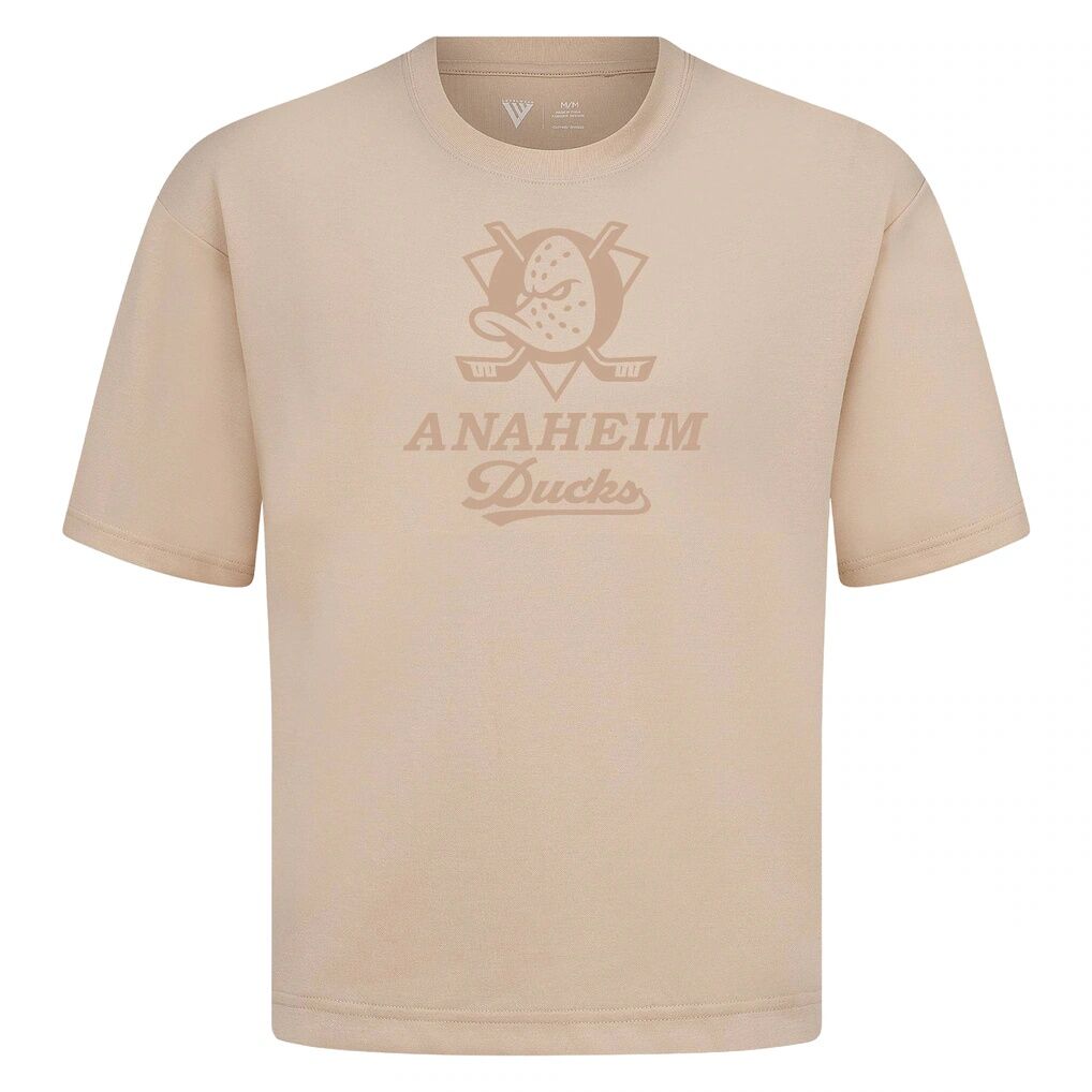 Anaheim Ducks Levelwear Shadow Surge Luxe Signature Knit T-Shirt - Khaki