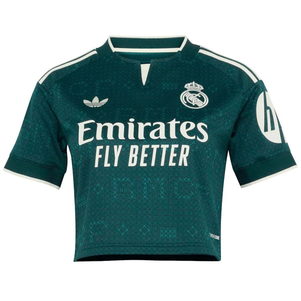 Real Madrid adidas Women's 2026/27 Away Cropped Replica Jersey
