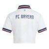 Bayern Munich adidas Women's 2026/27 Home Cropped Replica Jersey - White - Front View