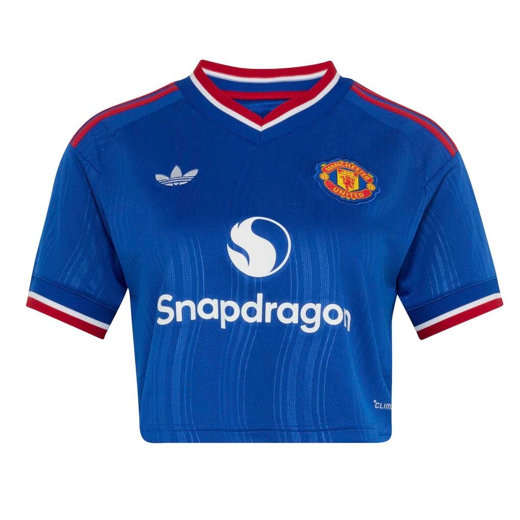 Manchester United adidas Women's 2026/27 Away Cropped Replica Jersey - Royal