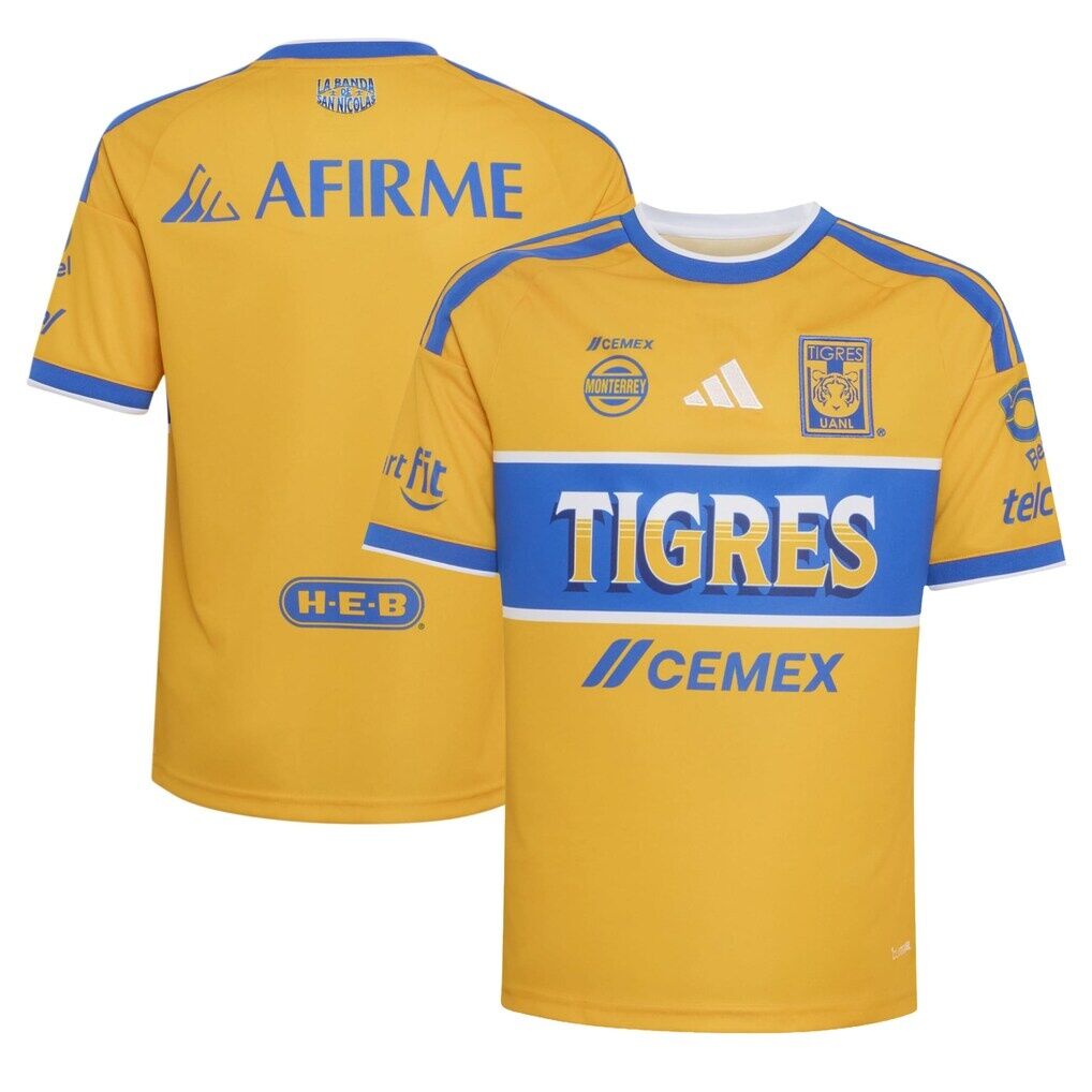 Tigres UANL adidas Youth 2026/27 Home Replica Jersey