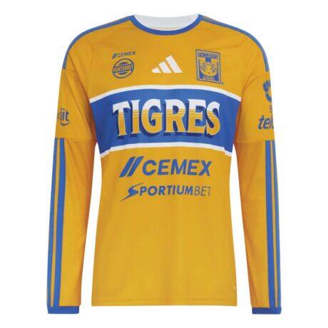 Tigres UANL adidas 2026/27 Home Replica Long Sleeve Jersey - Gold - Alt1