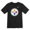 Pittsburgh Steelers Nike Youth Logo T-Shirt - Black - Front View