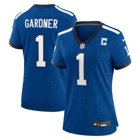 Ahmad Sauce Gardner Indianapolis Colts Nike Women's Alternate 2 Indiana Nights Game Jersey - - Front View