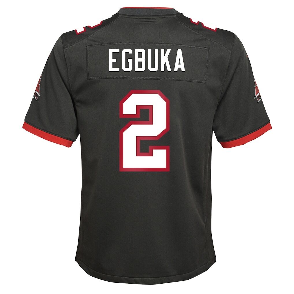 Emeka Egbuka Tampa Bay Buccaneers Nike Youth Alternate Game Jersey - Pewter