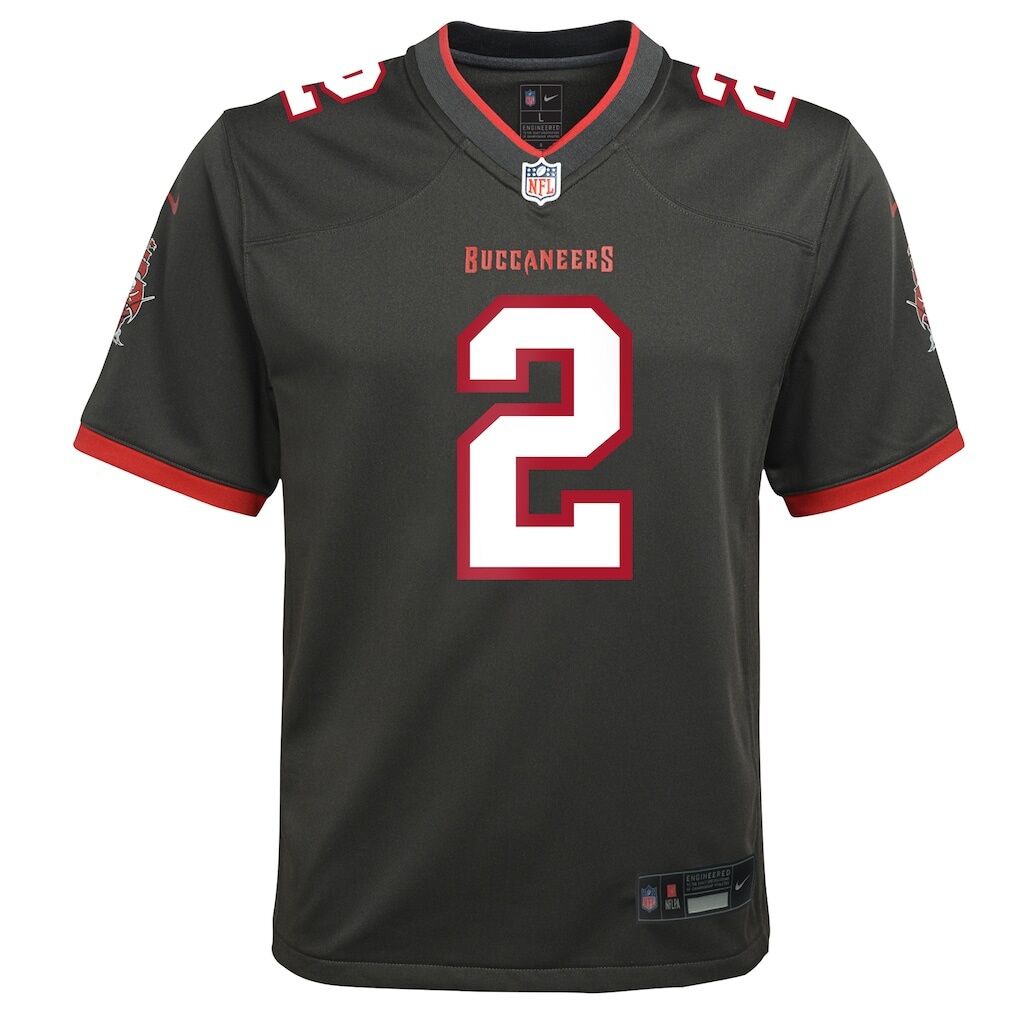 Emeka Egbuka Tampa Bay Buccaneers Nike Youth Alternate Game Jersey - Pewter