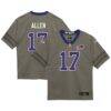 Josh Allen Buffalo Bills Nike Preschool Nickel City Game Jersey - Gray - Front View