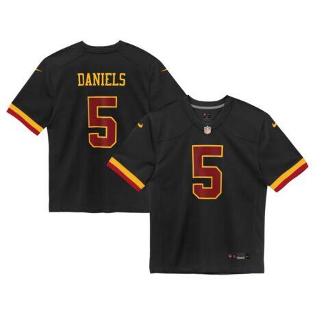Jayden Daniels Washington Commanders Nike Toddler Alternate Game Jersey - Black - Front View