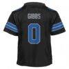 Jahmyr Gibbs Detroit Lions Nike Toddler Alternate Game Jersey - Black - Detail View