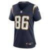 Oronde Gadsden Los Angeles Chargers Nike Women's Alternate 2 Super Chargers Game Jersey - Navy - Side View