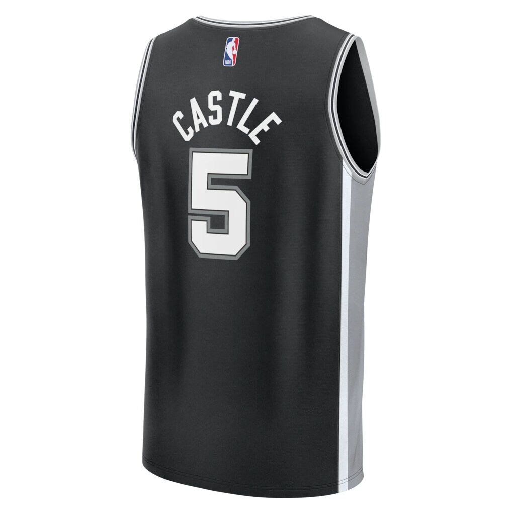 Stephon Castle San Antonio Spurs Fashion7 Fast Break Replica Jersey - Black - Icon Edition