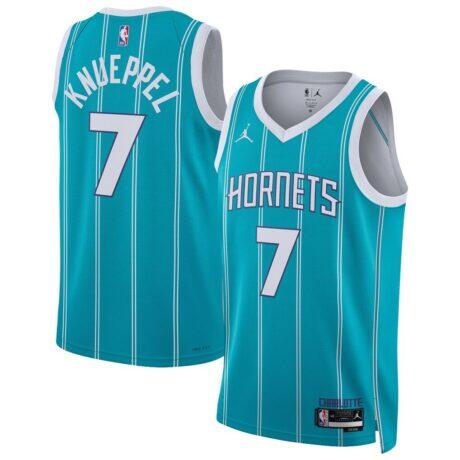 Kon Knueppel Charlotte Hornets Jordan Brand Unisex Swingman Jersey - Teal - Front View