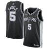 Stephon Castle San Antonio Spurs Nike Unisex Swingman Jersey - Black - Front View
