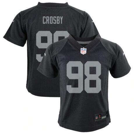 Maxx Crosby Las Vegas Raiders Nike Preschool Team Game Jersey - Black - Front View