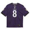 Lamar Jackson Baltimore Ravens Nike Toddler Team Game Jersey - Purple - Side View