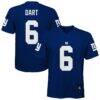 Jaxson Dart New York Giants Youth Replica Jersey - - Front View