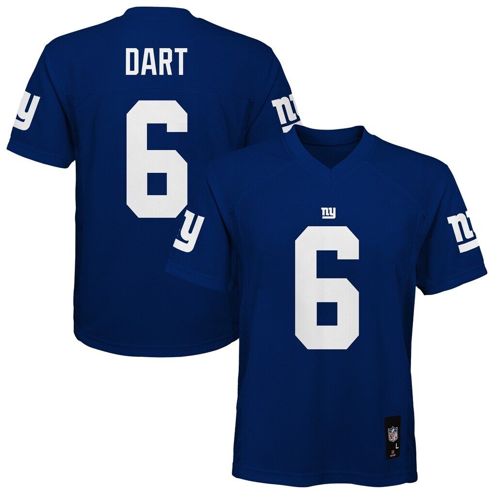 Jaxson Dart New York Giants Youth Replica Jersey - Royal