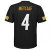 DK Metcalf Pittsburgh Steelers Youth Replica Jersey - Black - Detail View