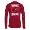 Indiana Hoosiers adidas Locker Football Icon AEROREADY Pre-Game Long Sleeve T-Shirt - Crimson - Detail View