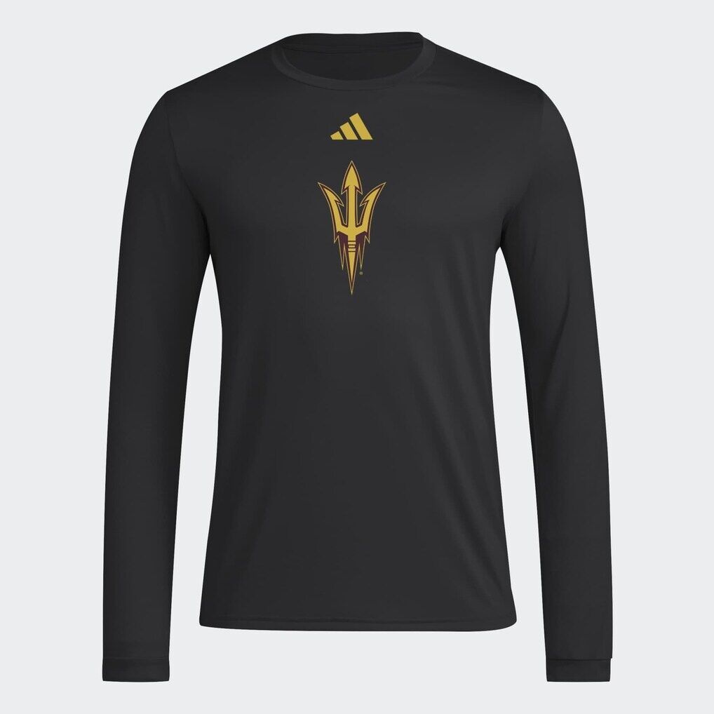 Arizona State Sun Devils adidas Primary Locker Logo Pre-Game Long Sleeve T-Shirt