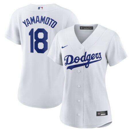 Yoshinobu Yamamoto Los Angeles Dodgers Nike Women's Replica Jersey - White - Front View
