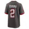 Emeka Egbuka Tampa Bay Buccaneers Nike Alternate Game Player Jersey - Pewter - Detail View