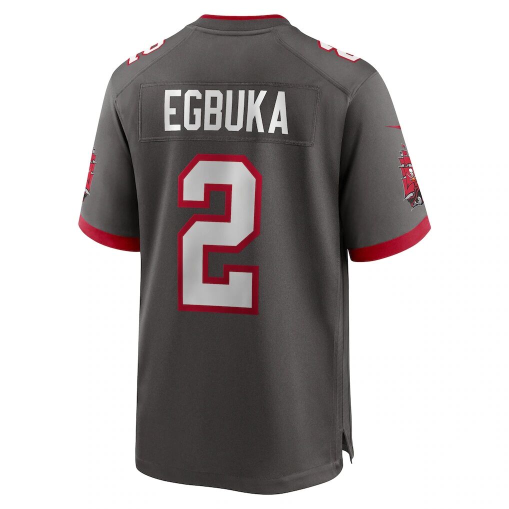 Emeka Egbuka Tampa Bay Buccaneers Nike Alternate Game Player Jersey - Pewter