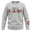 Cleveland Guardians Soft as a Grape Girls Youth Nantucket Sequin Fleece Crewneck Sweatshirt - - Front View