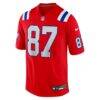 Rob Gronkowski New England Patriots Nike Alternate Retired Player Game Jersey - Red - Side View