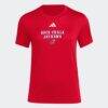 Kansas Jayhawks adidas Women's Locker Slogan Pre-Game T-Shirt - Red - Front View