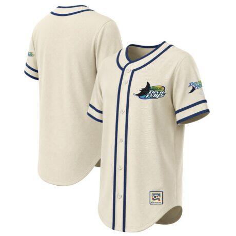 Tampa Bay Rays Stitches Throwback Fashion Jersey - - Front View