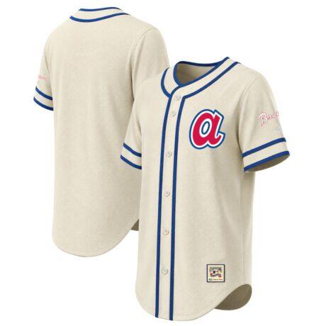 Atlanta Braves Stitches Throwback Fashion Jersey - - Front View