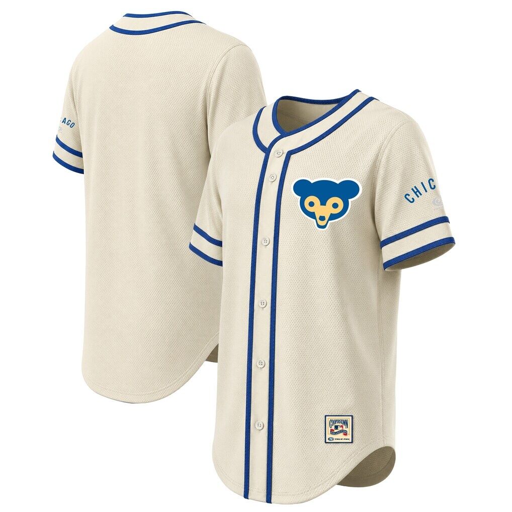 Chicago Cubs Stitches Throwback Fashion Jersey - Natural