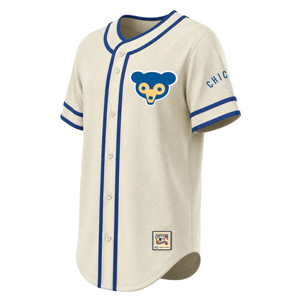 Chicago Cubs Stitches Throwback Fashion Jersey - Natural