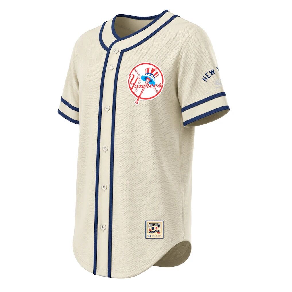 New York Yankees Stitches Throwback Fashion Jersey - Natural