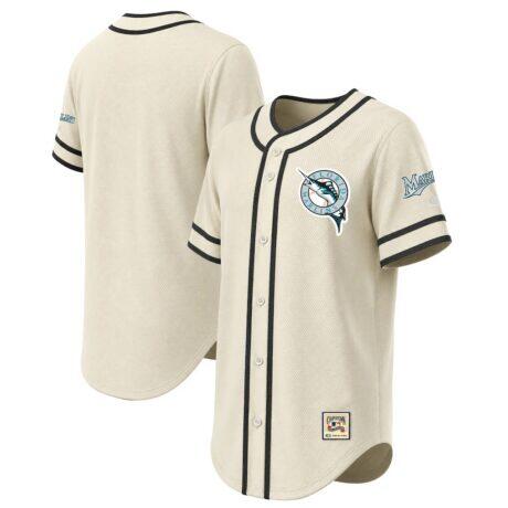 Miami Marlins Stitches Throwback Fashion Jersey - - Front View
