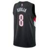 Deni Avdija Portland Trail Blazers Nike Unisex Swingman Jersey - Black - Detail View
