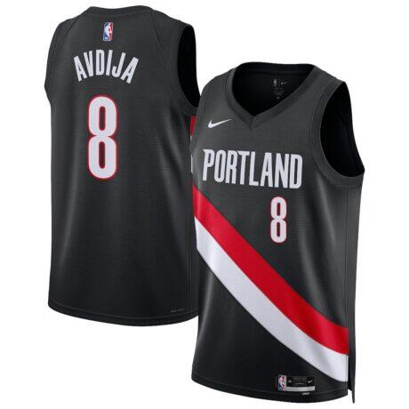 Deni Avdija Portland Trail Blazers Nike Unisex Swingman Jersey - Black - Front View
