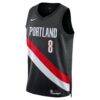 Deni Avdija Portland Trail Blazers Nike Unisex Swingman Jersey - Black - Side View
