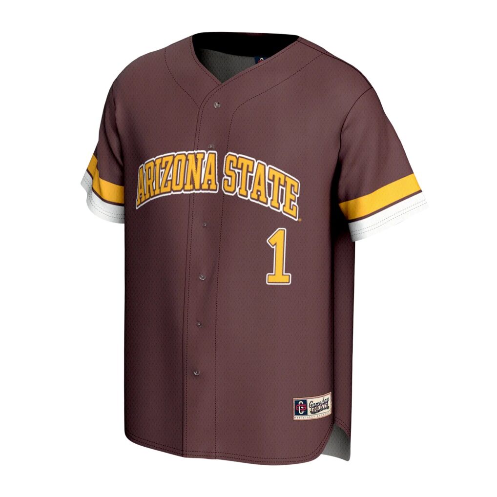 Arizona State Sun Devils GameDay Greats Unisex Lightweight Collegiate Baseball Fashion Jersey - Maroon
