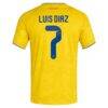 Luis Diaz Colombia National Team adidas 2026 Home Replica Jersey - Yellow - Detail View