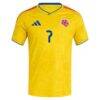 Luis Diaz Colombia National Team adidas 2026 Home Replica Jersey - Yellow - Side View